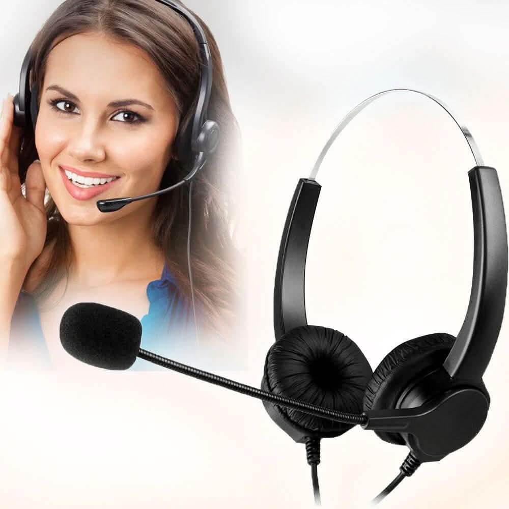 Callcenter Noise-Cancelling Schnurgebundenes Binaurales Freisprech-Headset mit Mikrofon
