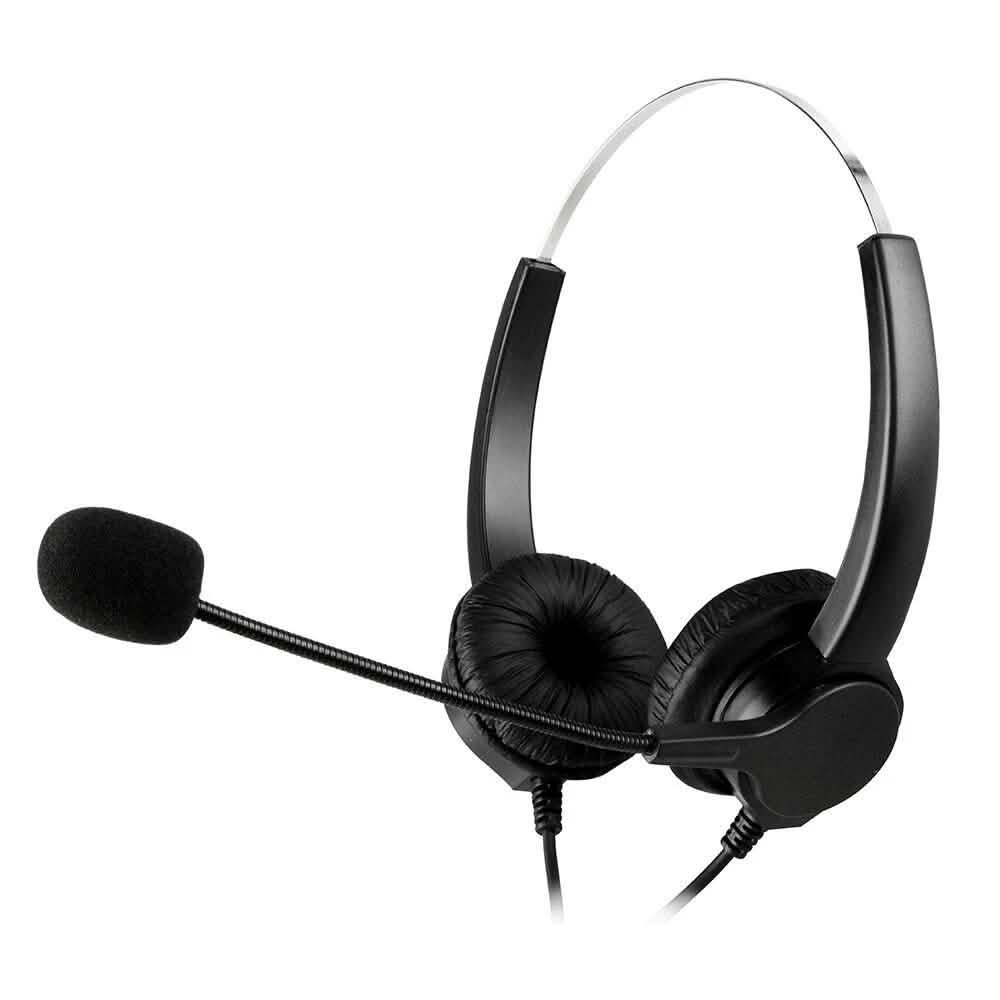 Callcenter Noise-Cancelling Schnurgebundenes Binaurales Freisprech-Headset mit Mikrofon
