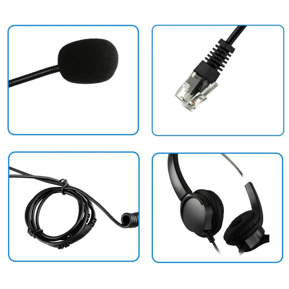Callcenter Noise-Cancelling Schnurgebundenes Binaurales Freisprech-Headset mit Mikrofon