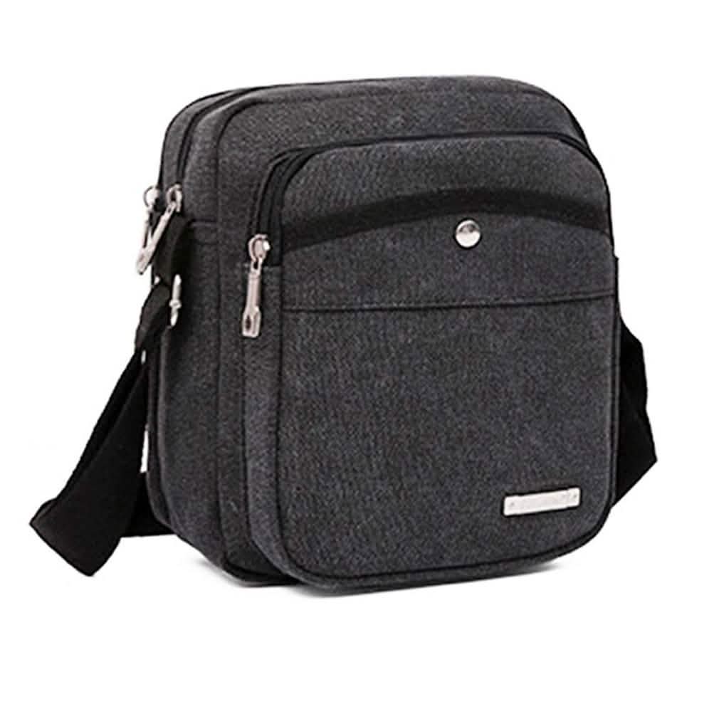 Canvas-Beuteltasche mit Knopfverschluss