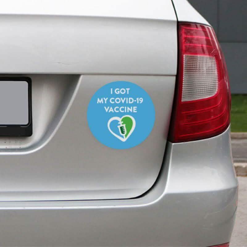 Auto-Stoßstangenmagnete – Ich habe meine Impfung erhalten