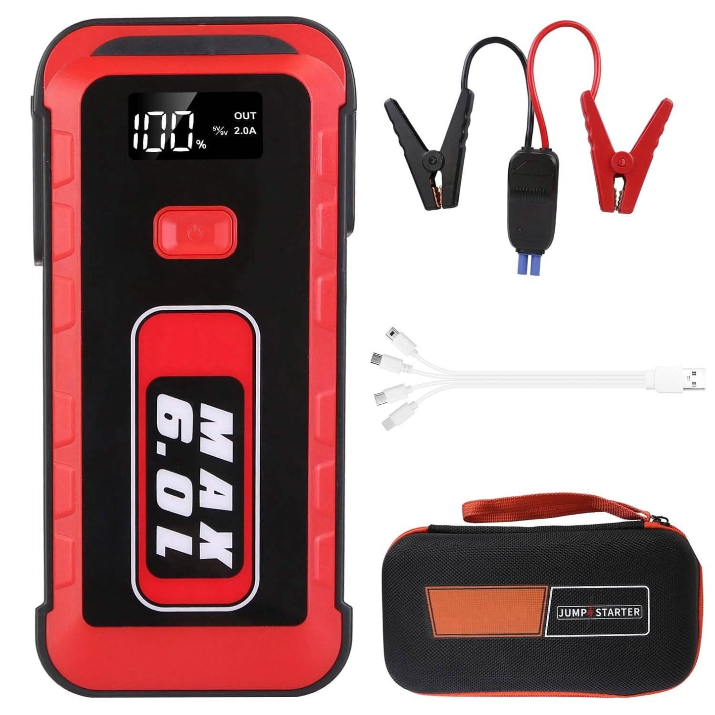 Starthilfegerät Starthilfe Booster 2500A Spitze 25800mAh Batterie Ladegerät Powerbank