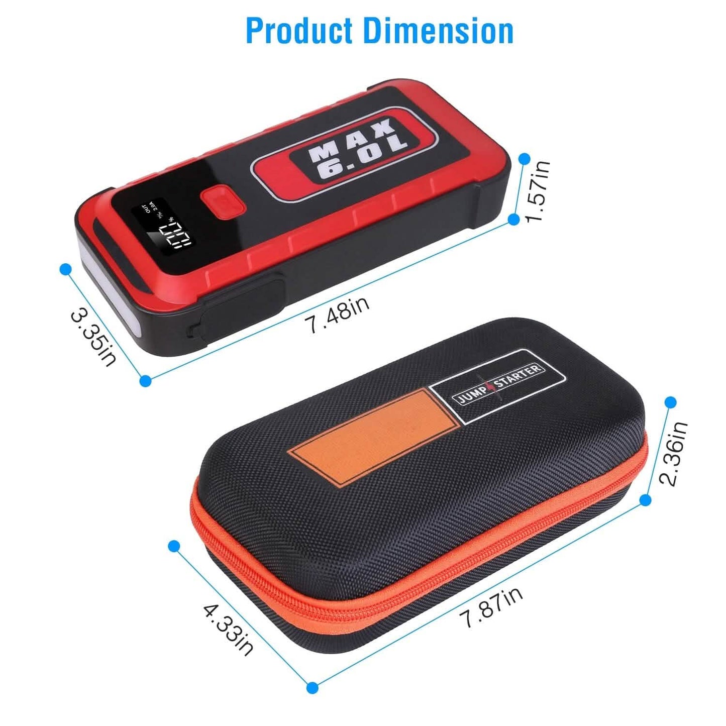 Starthilfegerät Starthilfe Booster 2500A Spitze 25800mAh Batterie Ladegerät Powerbank