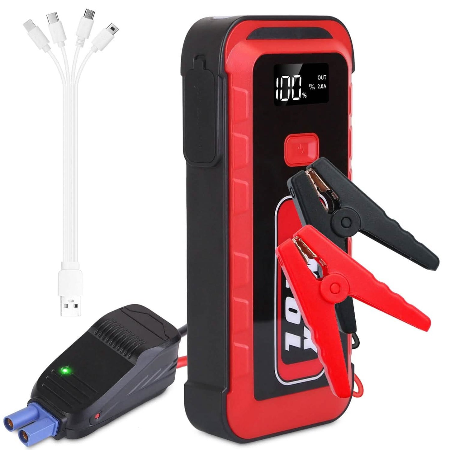 Starthilfegerät Starthilfe Booster 2500A Spitze 25800mAh Batterie Ladegerät Powerbank