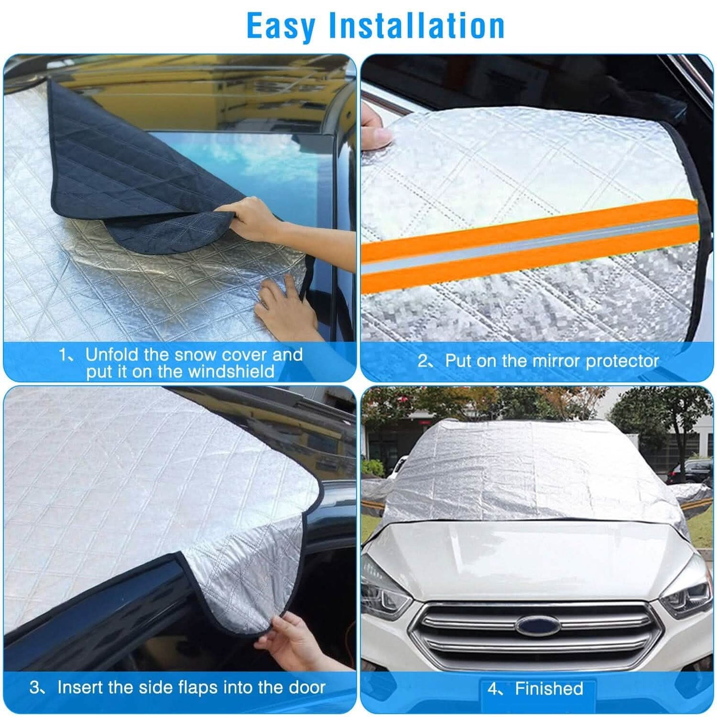 Auto-Schneeschutzfolie Winddichte magnetische Auto-Frontscheibenabdeckung