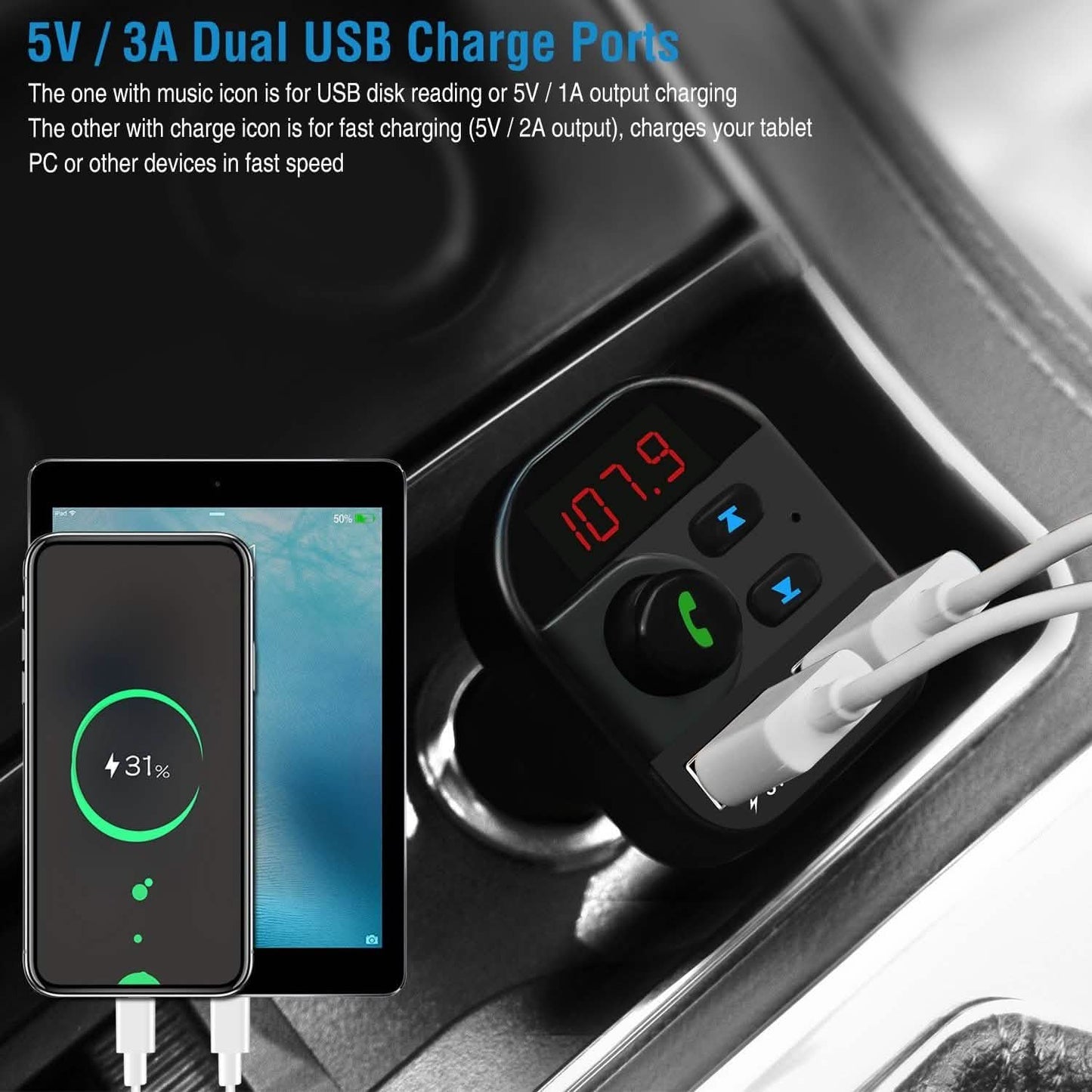 Kabelloser Auto-FM-Transmitter V5.1
