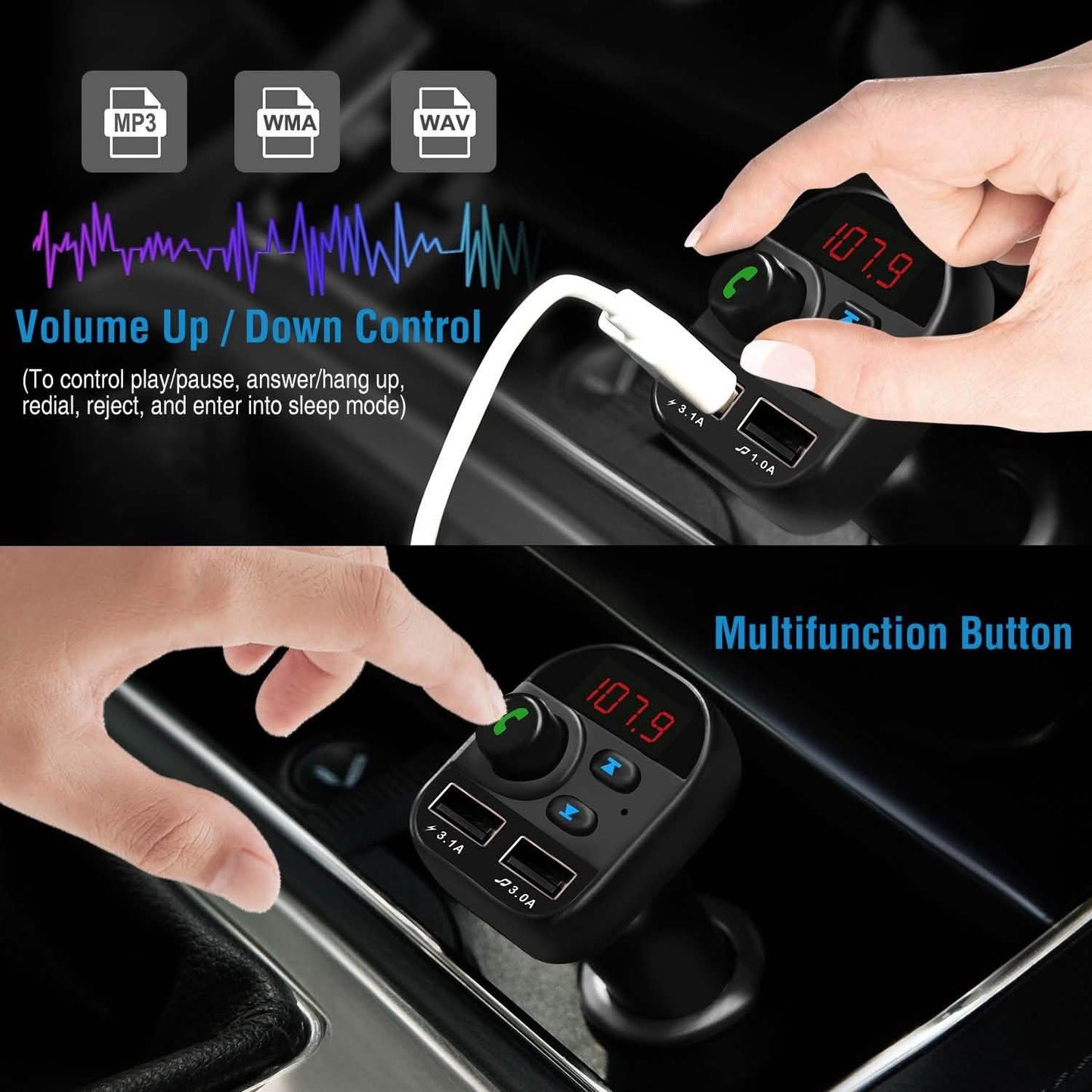 Kabelloser Auto-FM-Transmitter V5.1