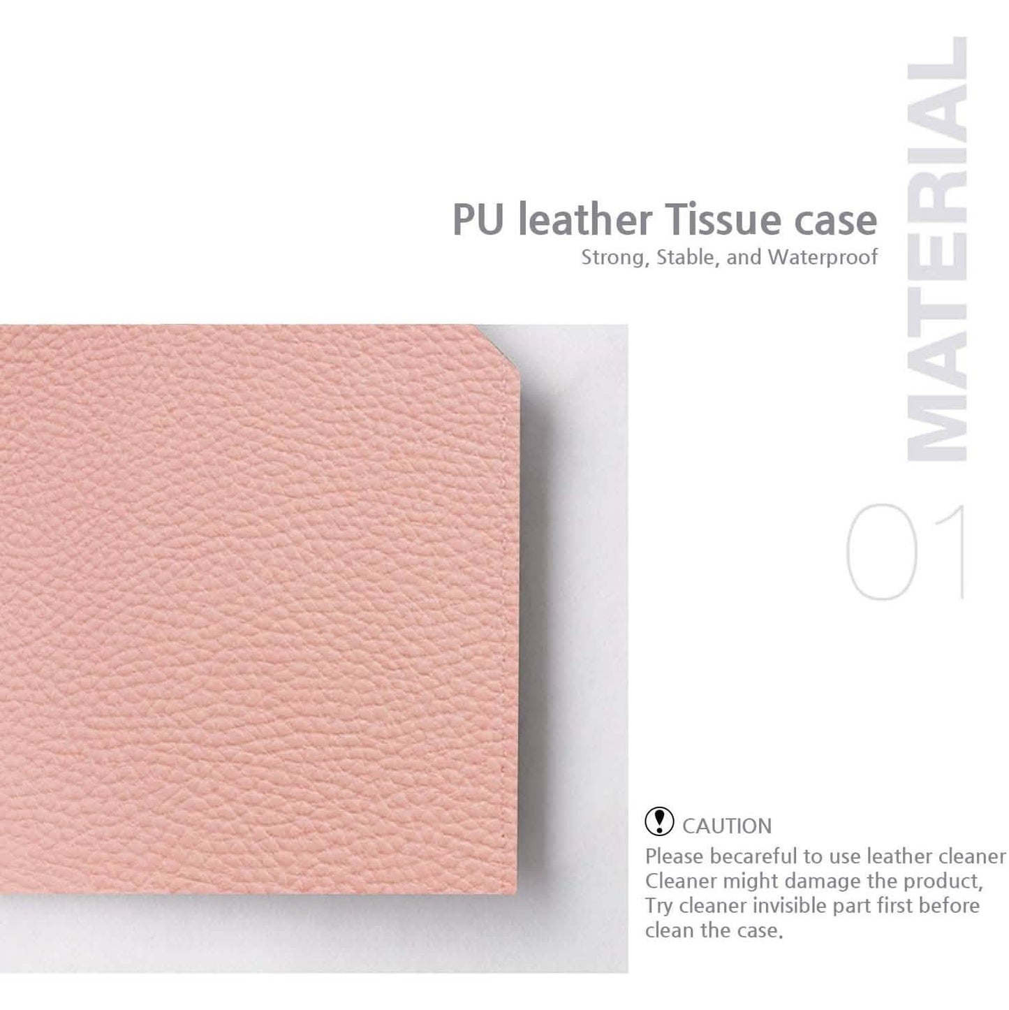 Carrotez Moderne Tissue-Box-Halter aus Kunstleder im Quadrat-Design