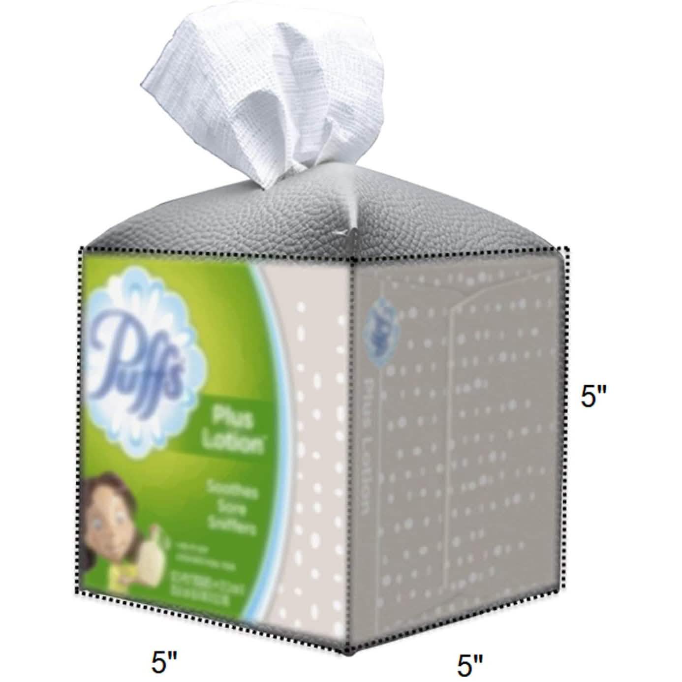 Carrotez Moderne Tissue-Box-Halter aus Kunstleder im Quadrat-Design