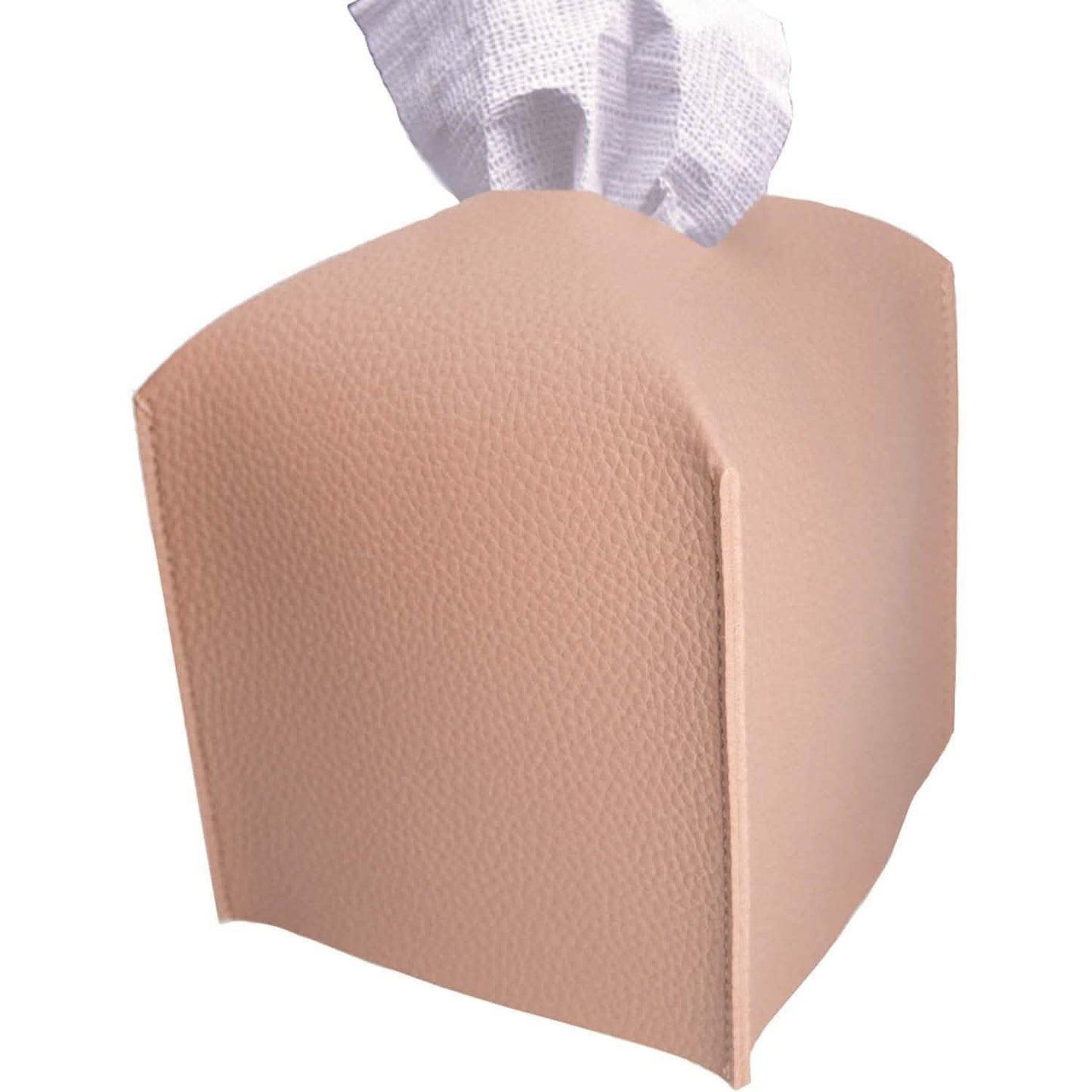 Carrotez Moderne Tissue-Box-Halter aus Kunstleder im Quadrat-Design