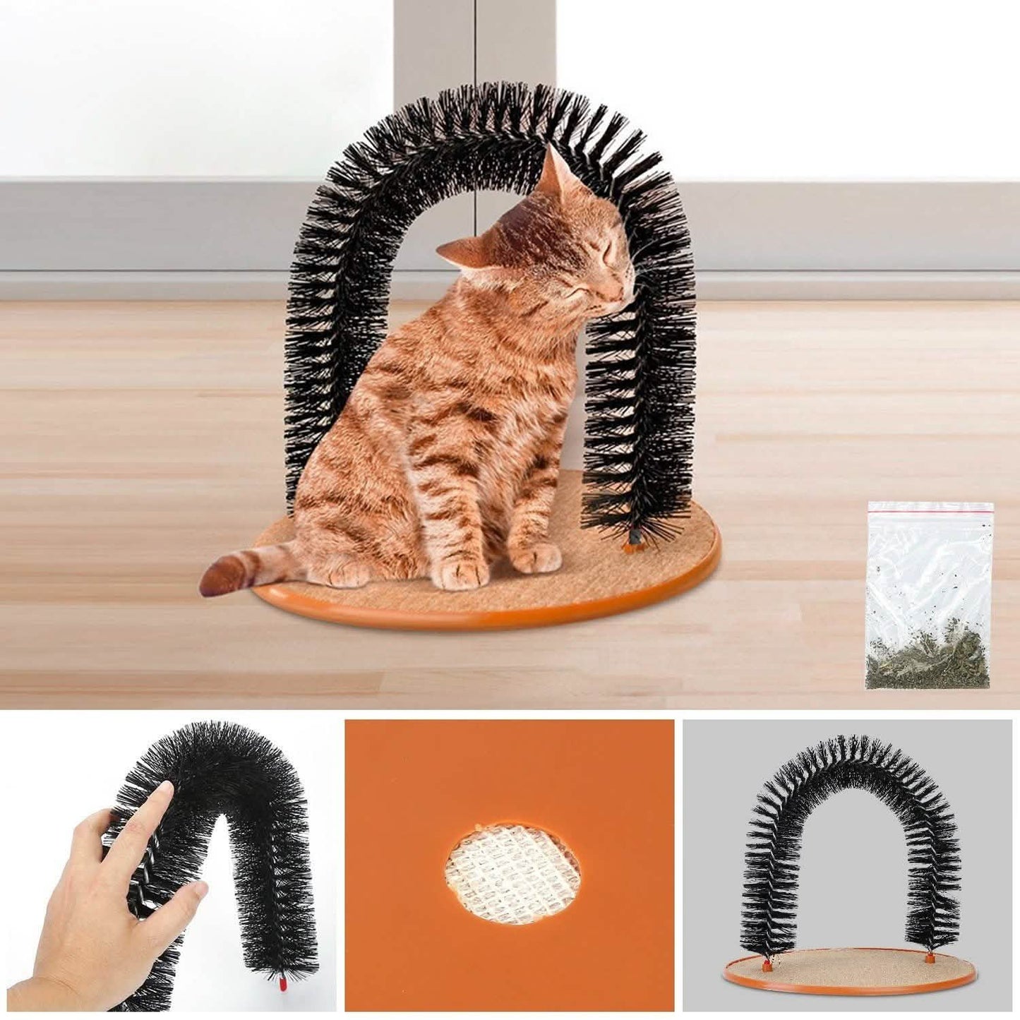 Katzenhaarbürste mit Kratzbogen