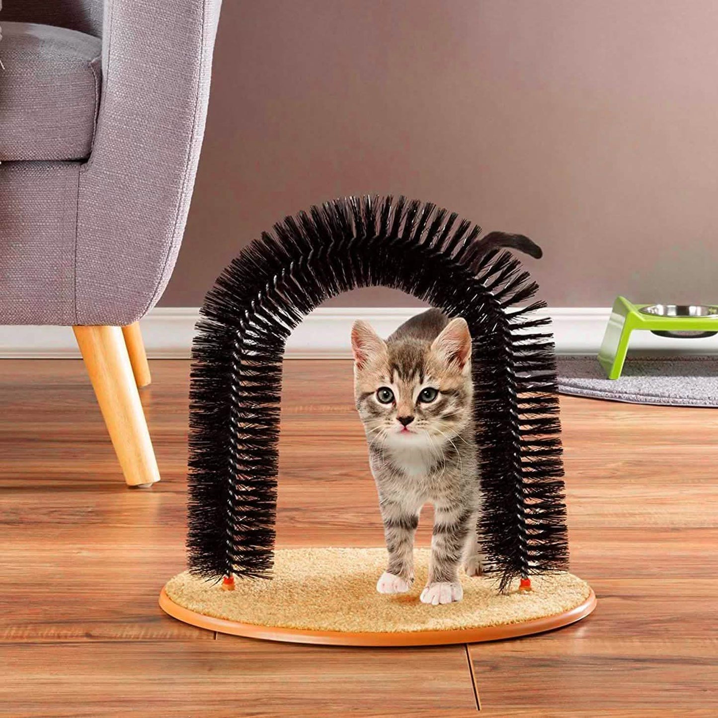Katzenhaarbürste mit Kratzbogen