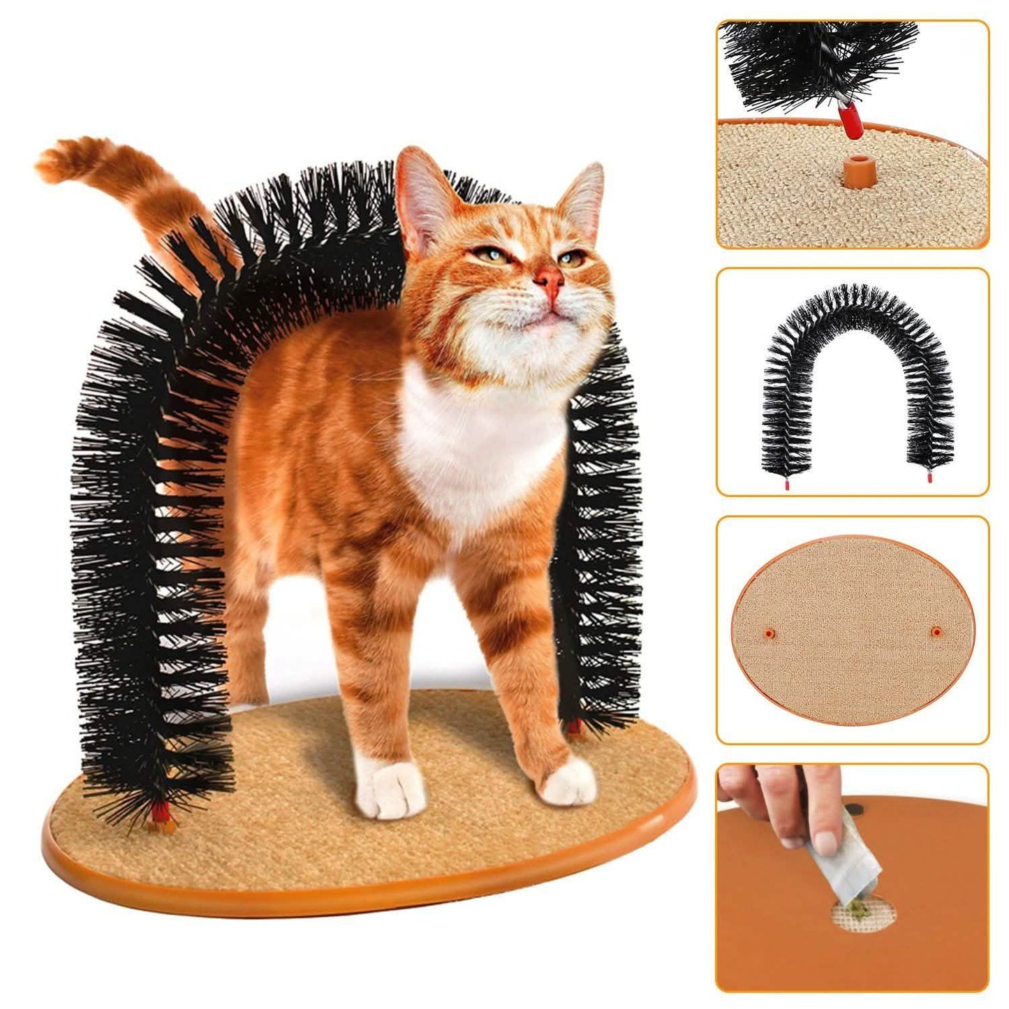 Katzenhaarbürste mit Kratzbogen