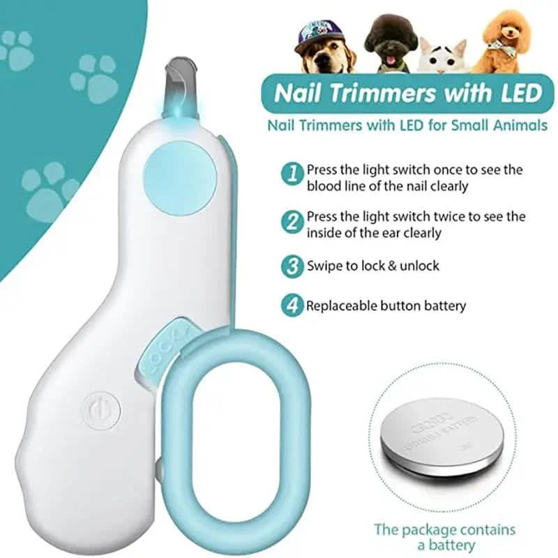 Katzenkrallenschere mit LED-Licht