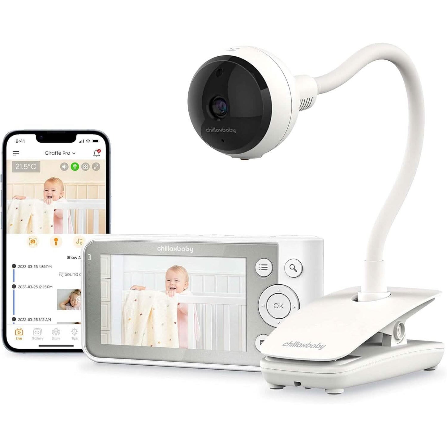 Chillax Giraffe Pro 1080p Kamera und 4,3” Video Smart Babyphone (Generalüberholt)