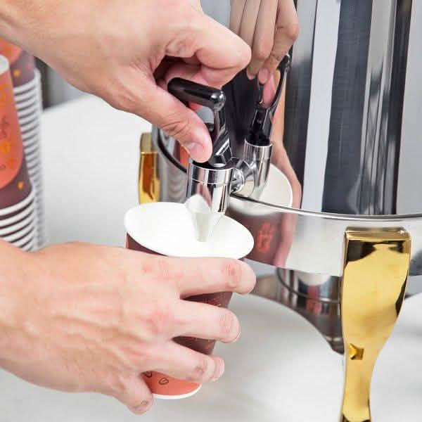 Choice Deluxe Edelstahl 80 Tassen Kaffee-Chafing-Urne mit Goldakzenten