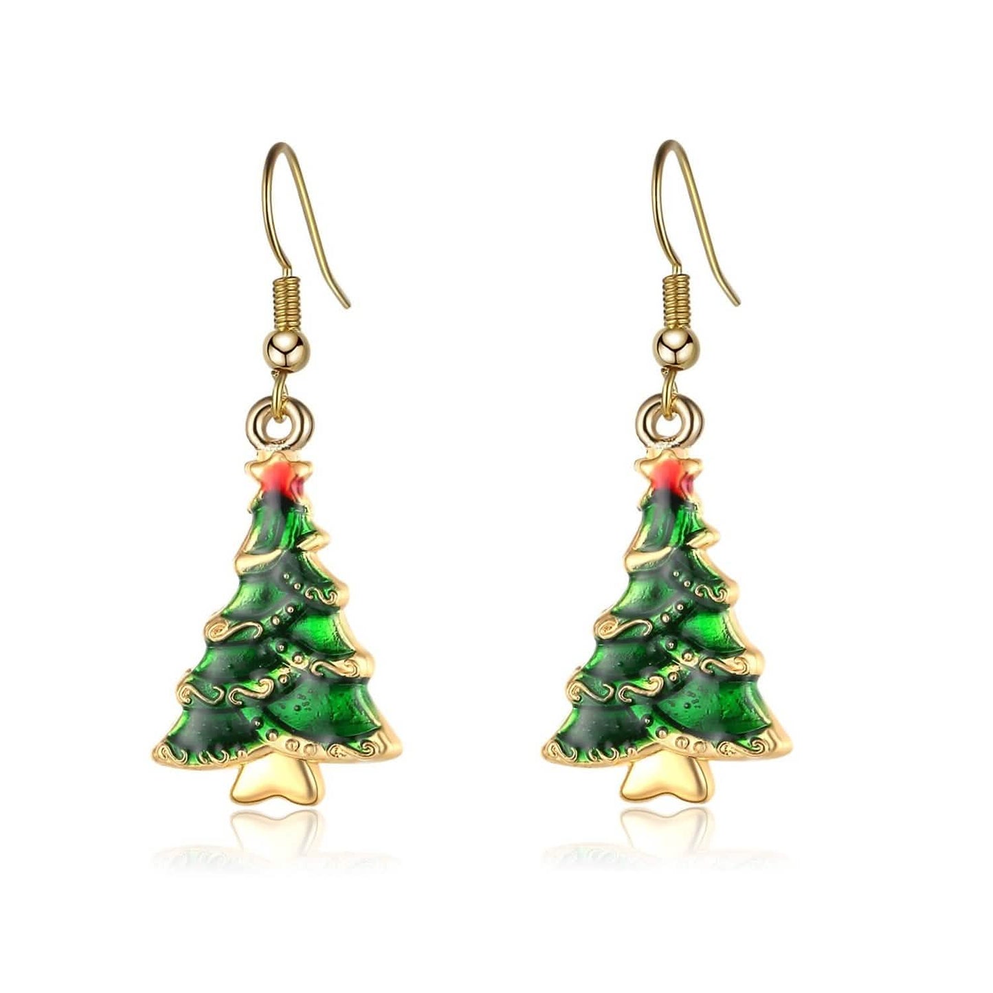 Weihnachts-Ohrhaken, kreativ, Damen, Feiertags-Ohrringe