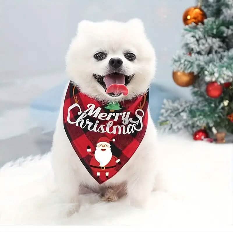 Weihnachts-Haustier-Dreieckstuch Hundehalstücher
