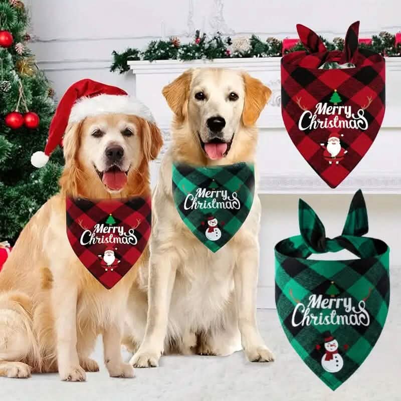 Weihnachts-Haustier-Dreieckstuch Hundehalstücher