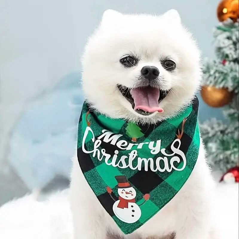 Weihnachts-Haustier-Dreieckstuch Hundehalstücher