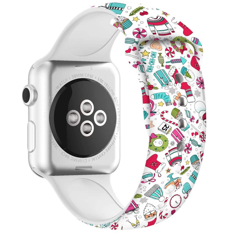 Weihnachtliche Silikonarmbänder für die Apple Watch