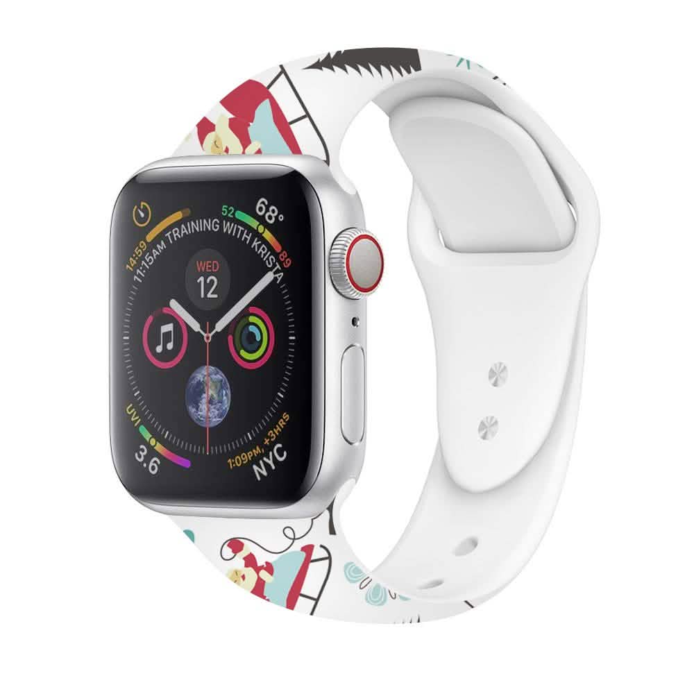 Weihnachtliche Silikonarmbänder für die Apple Watch