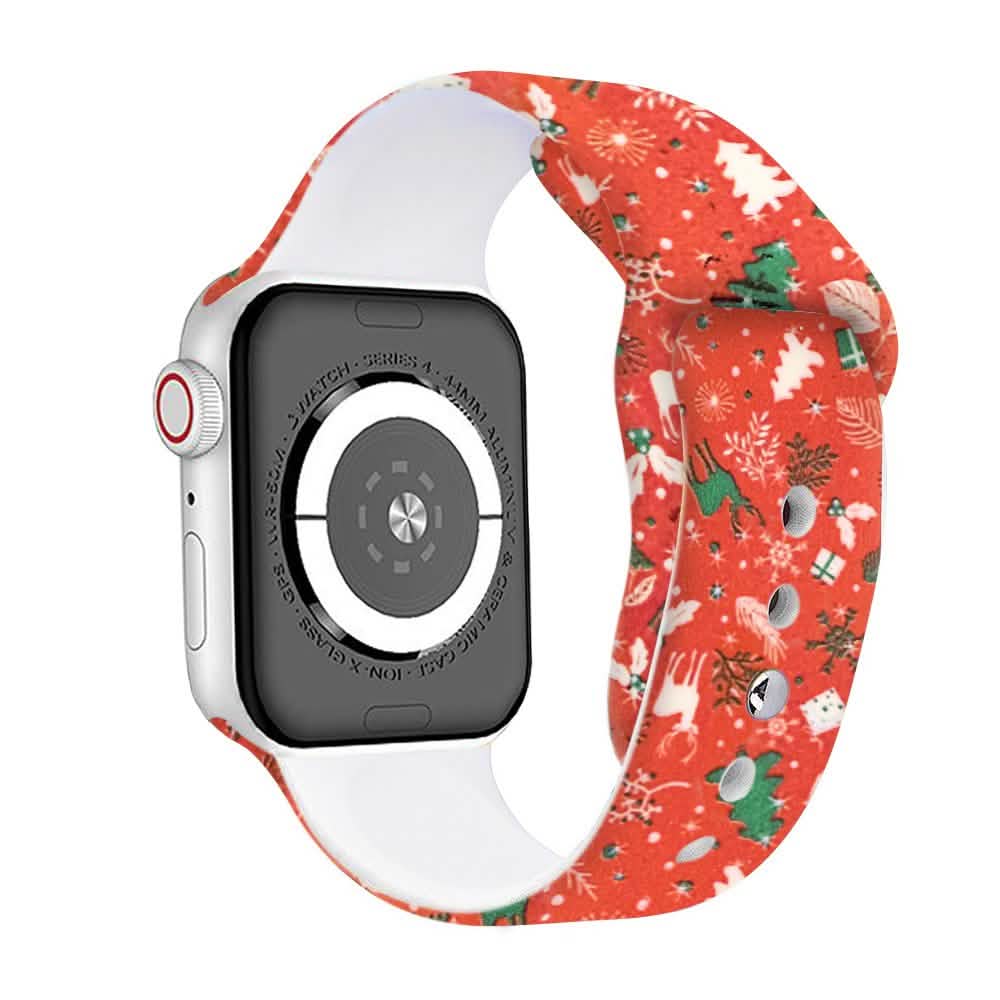 Weihnachtliche Silikonarmbänder für die Apple Watch