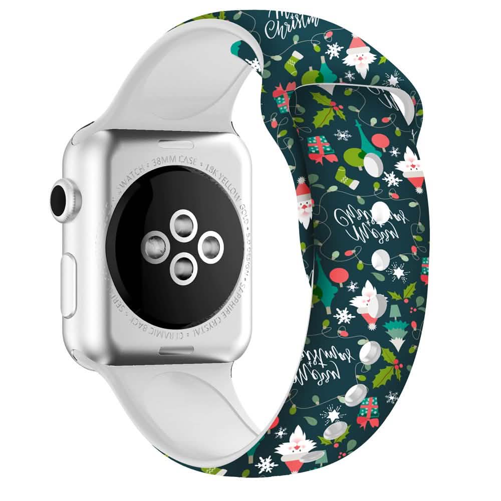 Weihnachtliche Silikonarmbänder für die Apple Watch