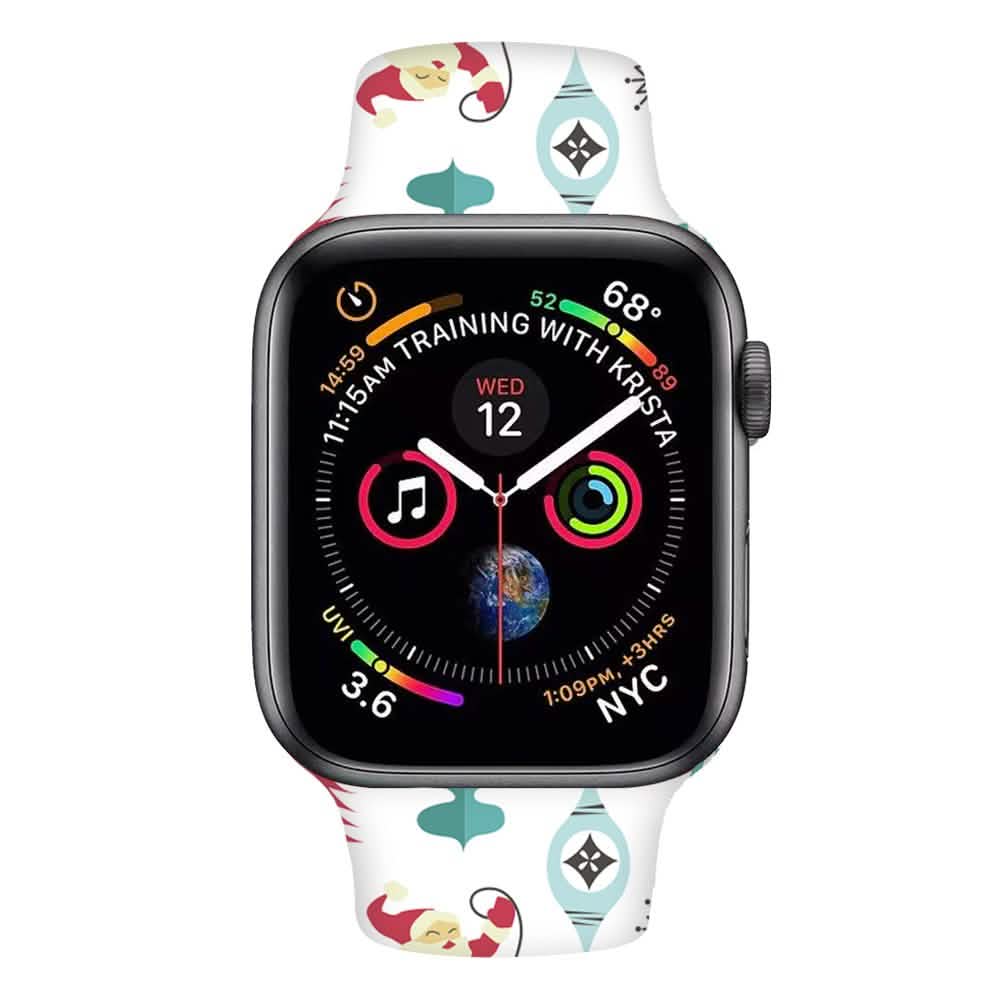 Weihnachtliche Silikonarmbänder für die Apple Watch