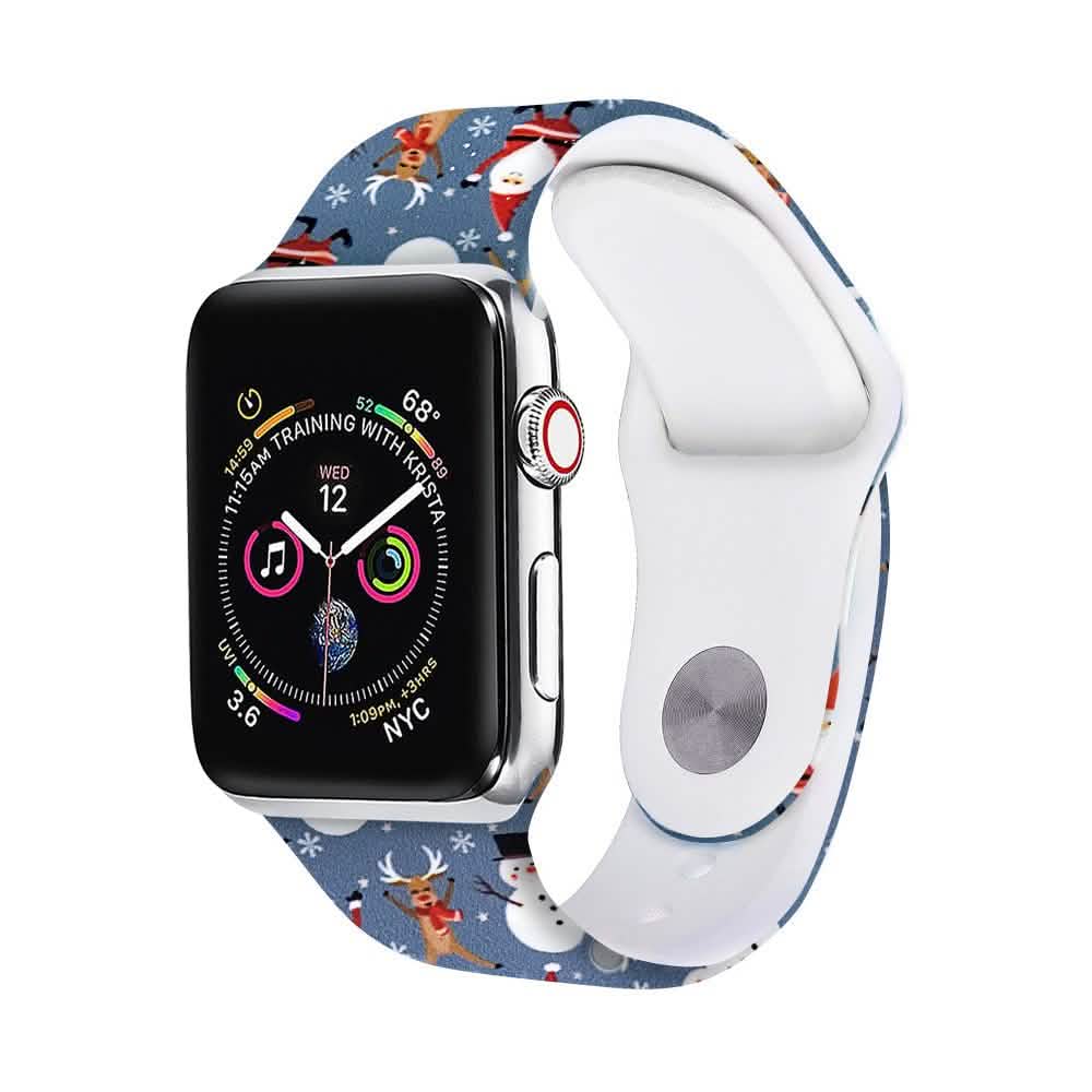 Weihnachtliche Silikonarmbänder für die Apple Watch