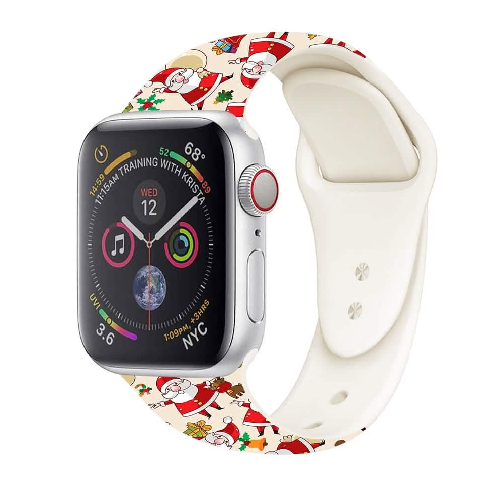 Weihnachtliche Silikonarmbänder für die Apple Watch