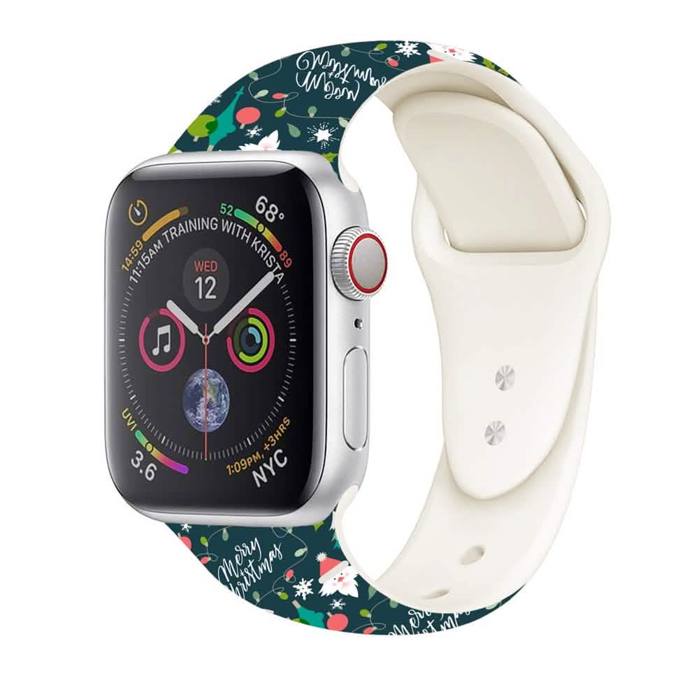 Weihnachtliche Silikonarmbänder für die Apple Watch
