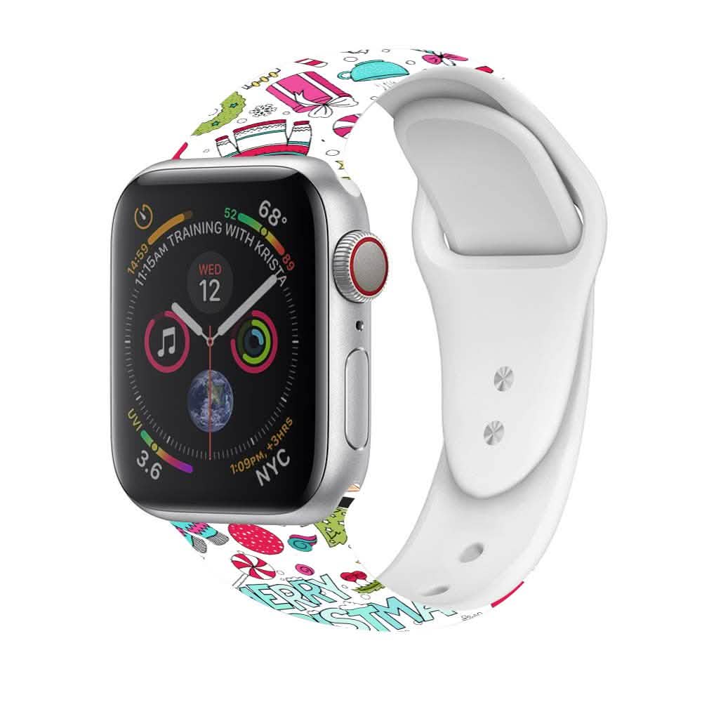Weihnachtliche Silikonarmbänder für die Apple Watch