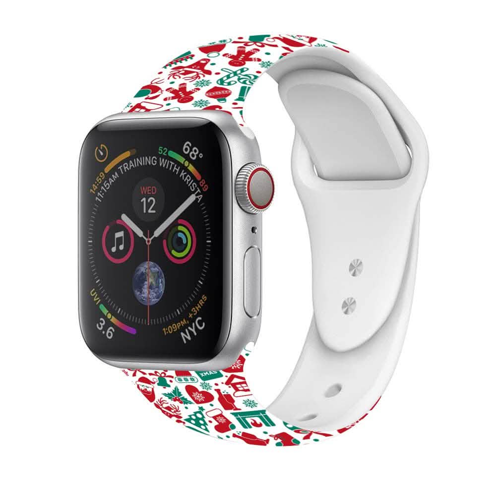 Weihnachtliche Silikonarmbänder für die Apple Watch