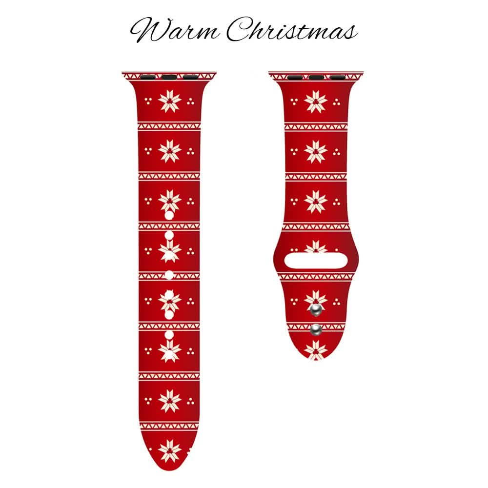 Weihnachtliche Silikonarmbänder für die Apple Watch