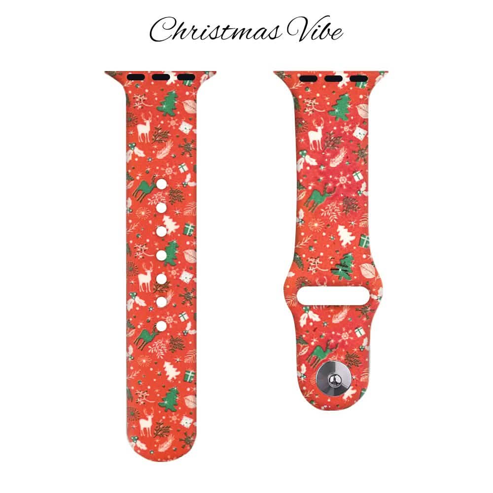 Weihnachtliche Silikonarmbänder für die Apple Watch