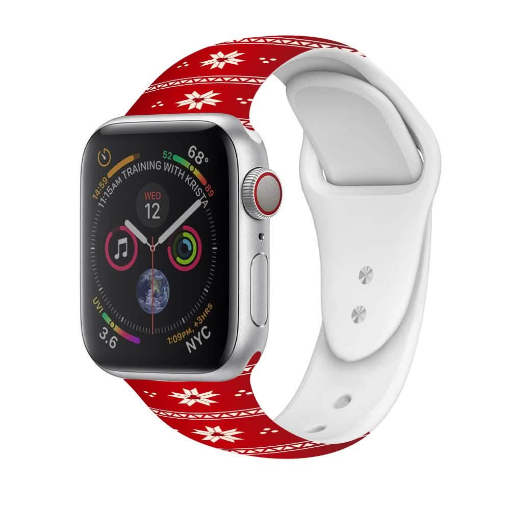 Weihnachtliche Silikonarmbänder für die Apple Watch