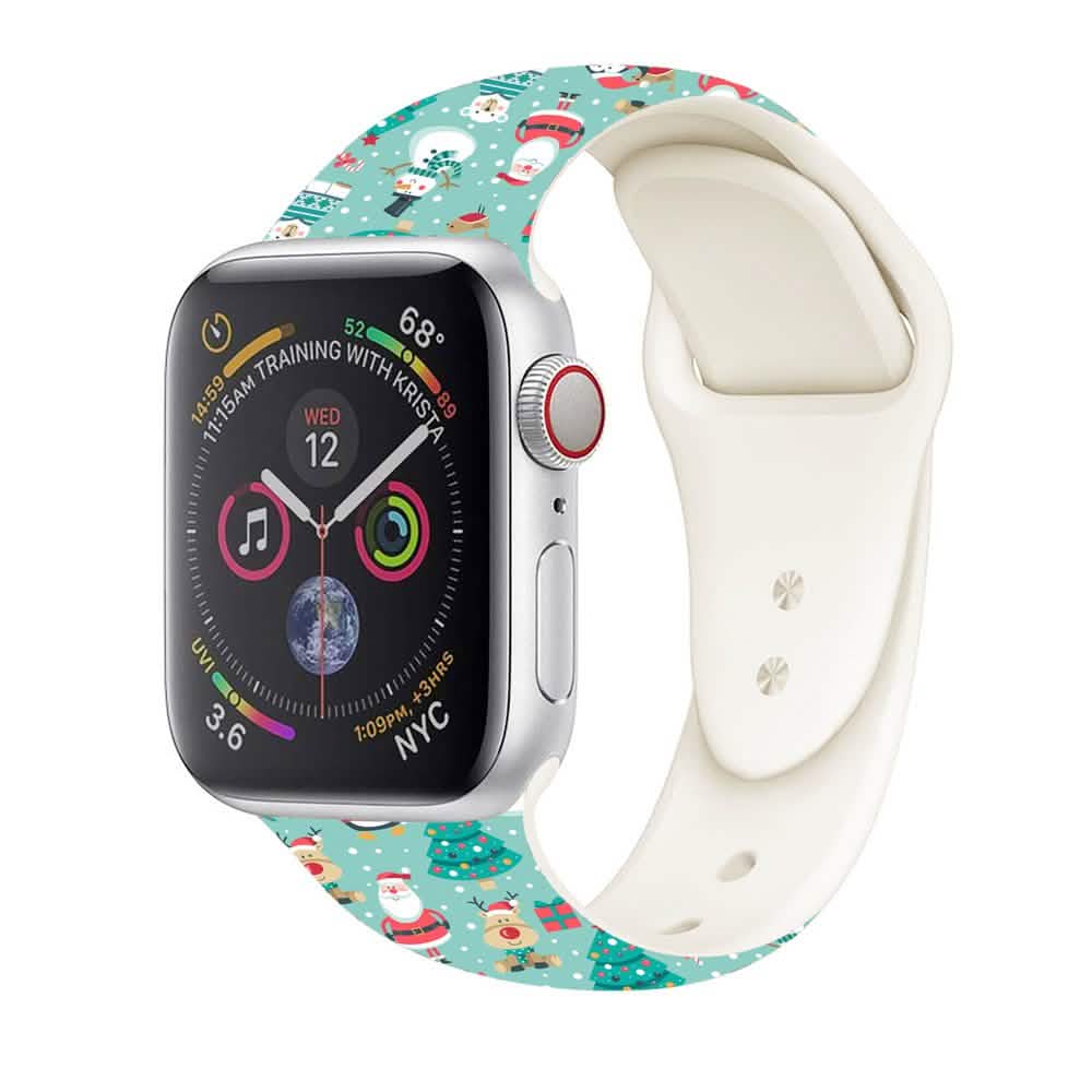 Weihnachtliche Silikonarmbänder für die Apple Watch