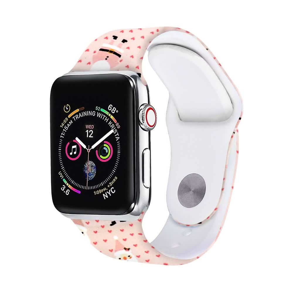 Weihnachtliche Silikonarmbänder für die Apple Watch