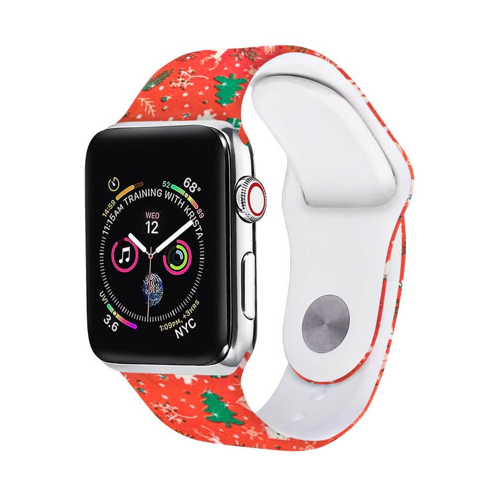 Weihnachtliche Silikonarmbänder für die Apple Watch