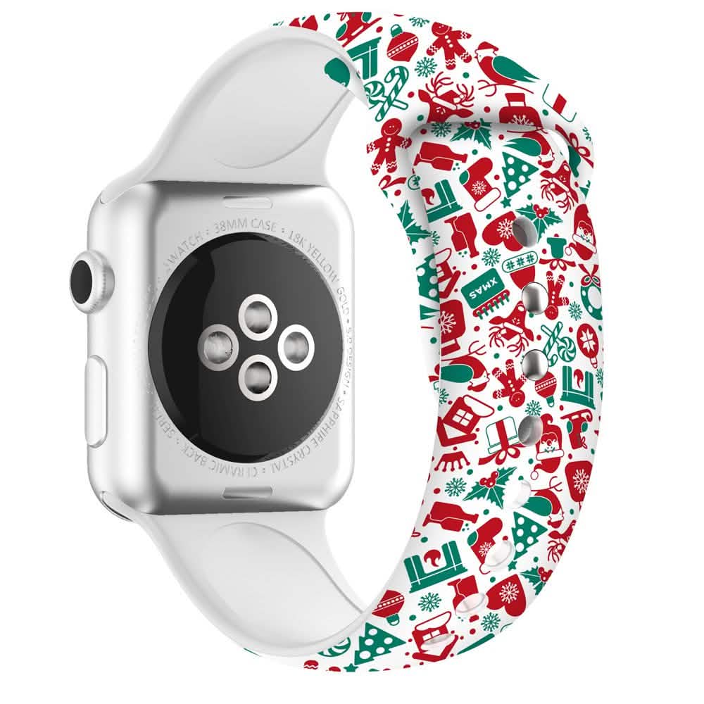 Weihnachtliche Silikonarmbänder für die Apple Watch