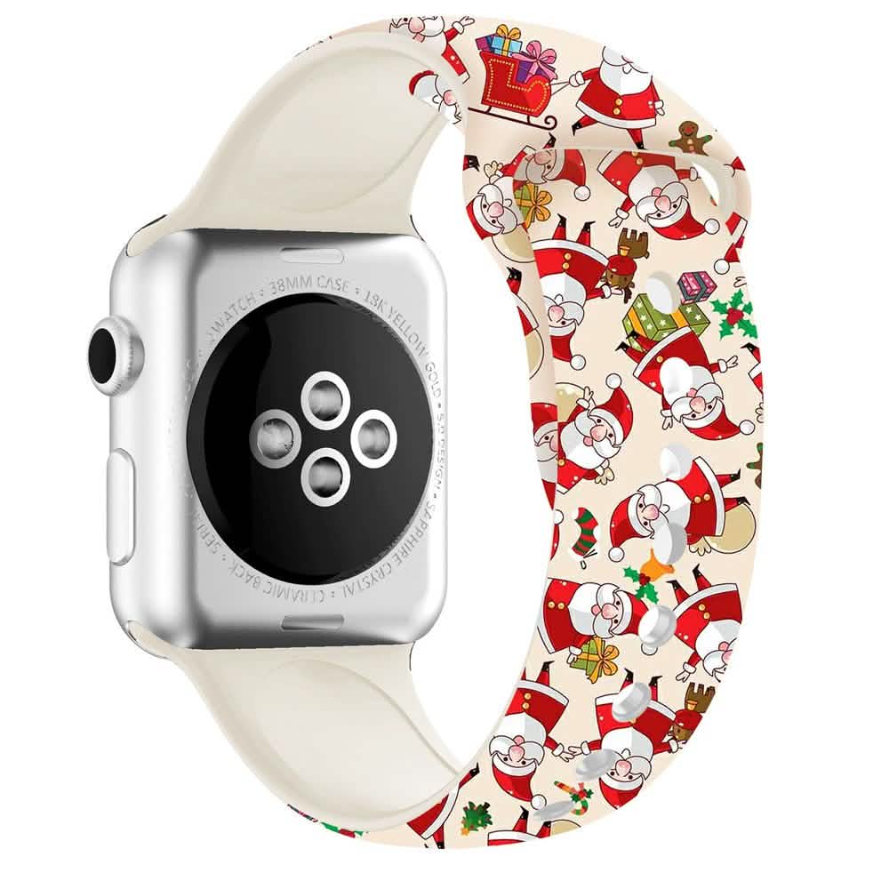 Weihnachtliche Silikonarmbänder für die Apple Watch