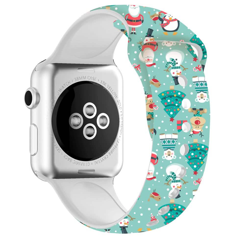 Weihnachtliche Silikonarmbänder für die Apple Watch