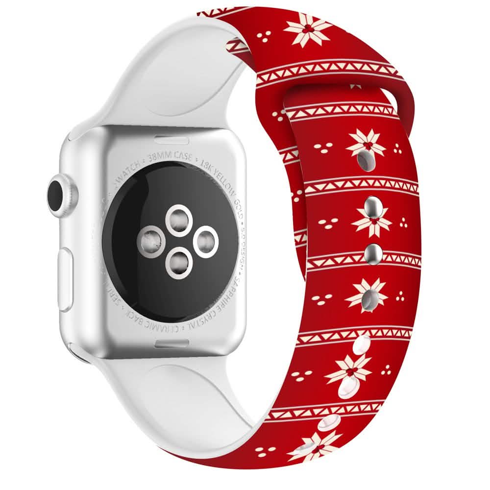 Weihnachtliche Silikonarmbänder für die Apple Watch