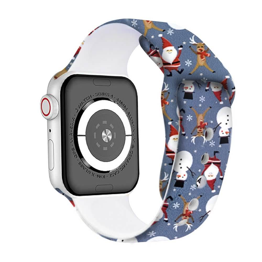 Weihnachtliche Silikonarmbänder für die Apple Watch