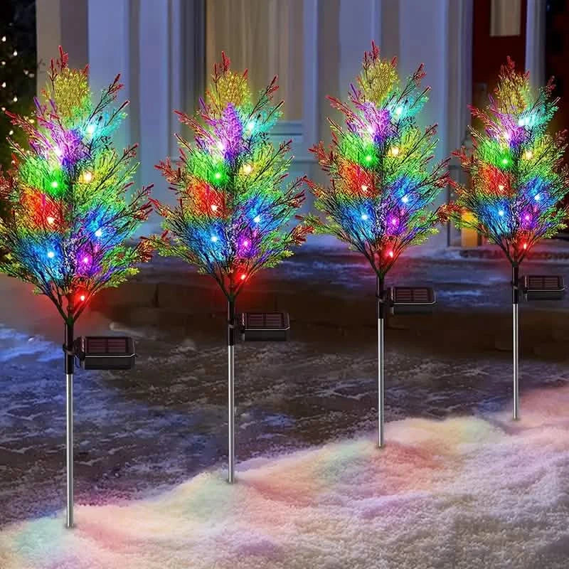 Weihnachts-Solar-Rasenlampe, Solar-Gartenleuchte Baum