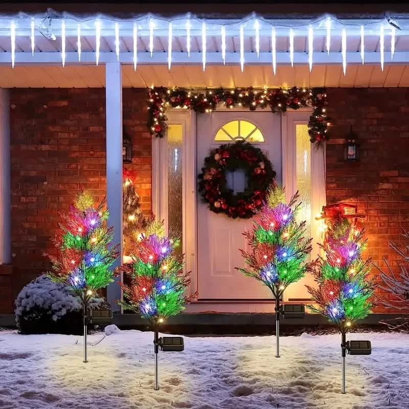 Weihnachts-Solar-Rasenlampe, Solar-Gartenleuchte Baum