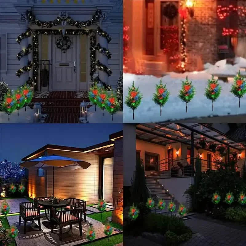 Weihnachts-Solar-Rasenlampe, Solar-Gartenleuchte Baum