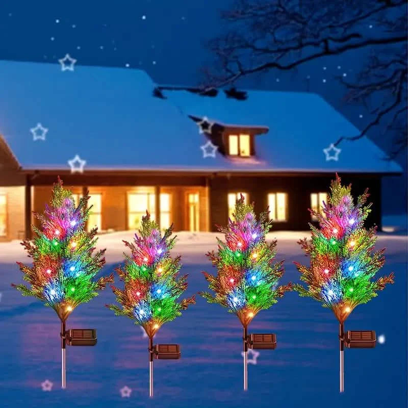 Weihnachts-Solar-Rasenlampe, Solar-Gartenleuchte Baum