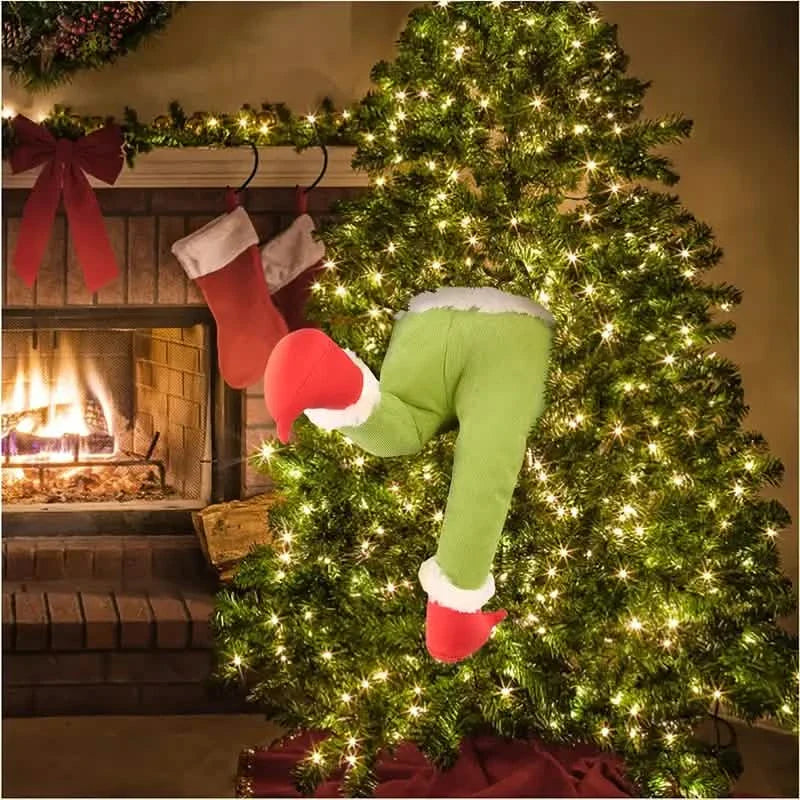 Weihnachtsdieb stahl Sackleinen-Pose